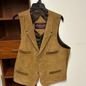 Overland Men's Brown Suede Vest